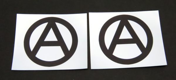 アナーキー マーク シール 2枚セット PUNK パンク グッズ 無政府主義 アナーキスト ステッカー A anarchy拍卖
