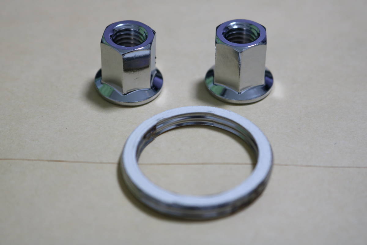 送料185円 HG3/ JC61 グロム マフラー フランジ ナット 純正+社外ガスケット拍卖