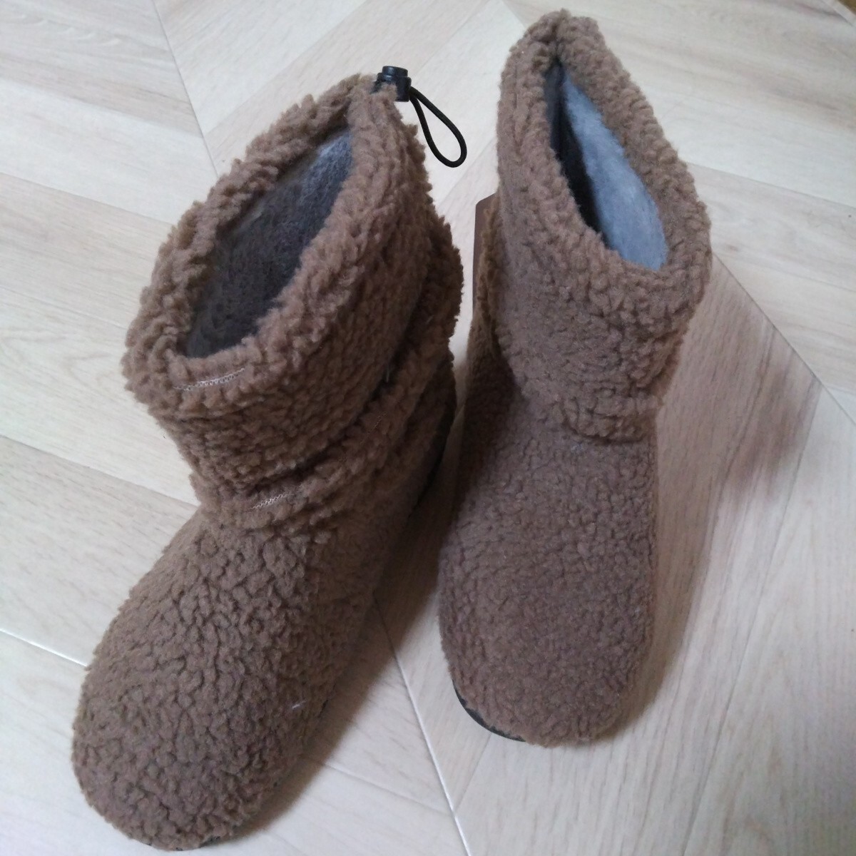 ブーツ ショートブーツ モコモコ ボア ベージュ サイズ 38 未使用拍卖