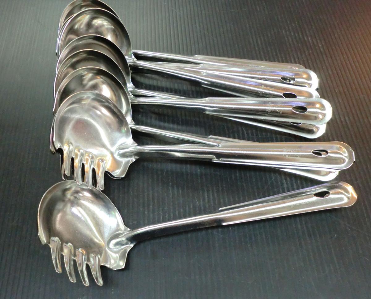 ★ 75034 YUKIWA うどんお玉 レードル柄 直径88㎜ 10本セット ステンレススチール エムデー うどん レードル 杓子 お玉 業務用 中古 ★*拍卖