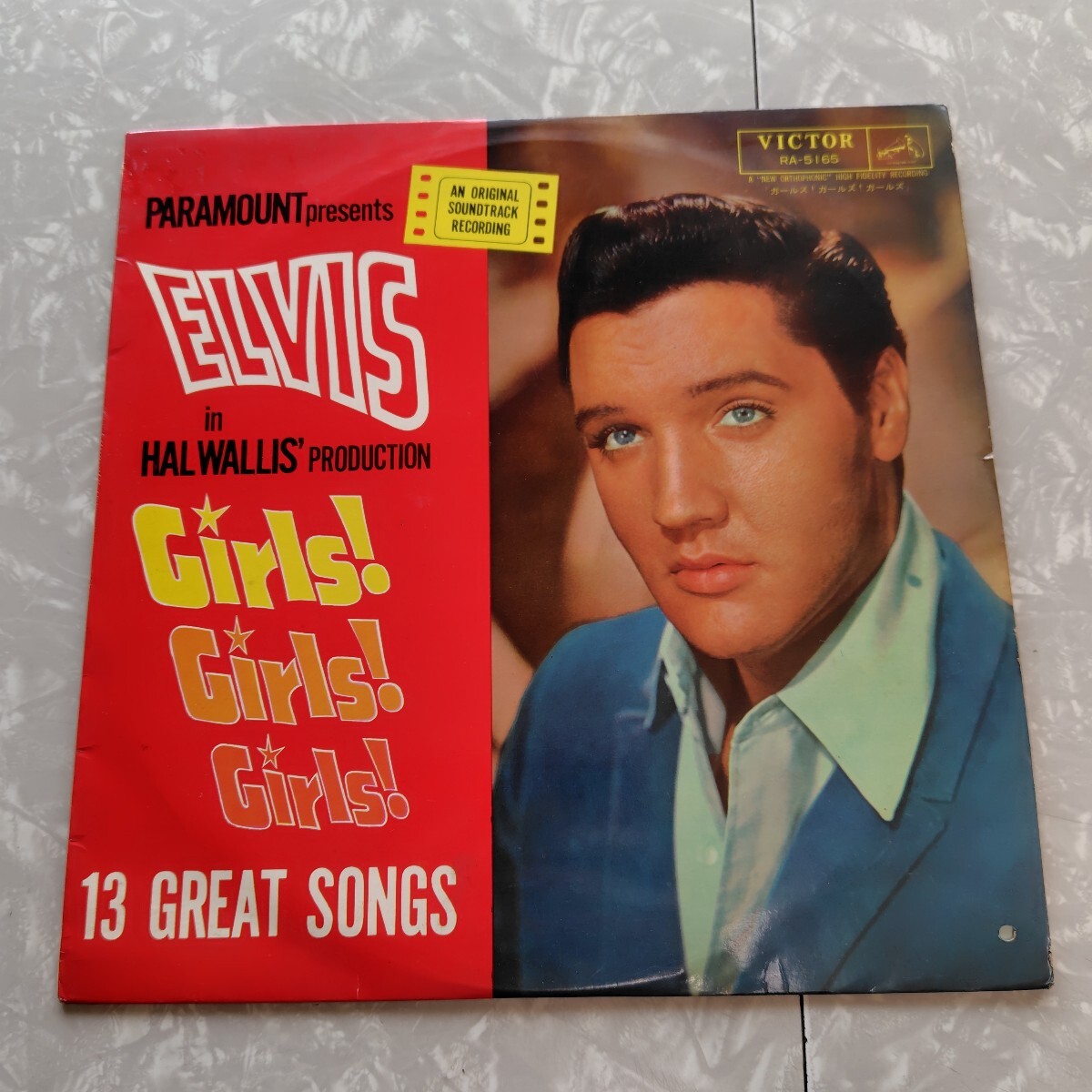 【ペラジャケ国内盤】Elvis in Hal Wallis' production Girls! Girls! Girls! エルビスプレスリー/ LP レコード/ RA-5165 / 洋楽ロック /拍卖