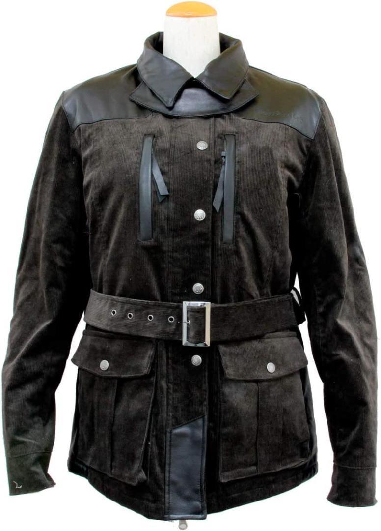 【34%引】(5304)ロッソ ROJ-979 カーキ(L)レザーコーデュロイジャケット拍卖