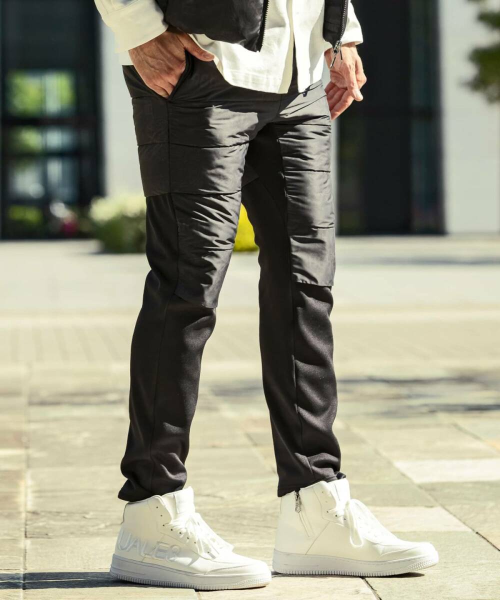 1PIU1UGUALE3 RELAX ウノピゥウノウグァーレトレ リラックス 中綿パンツ ダウンパンツ golf ゴルフ ブラック XL LL拍卖