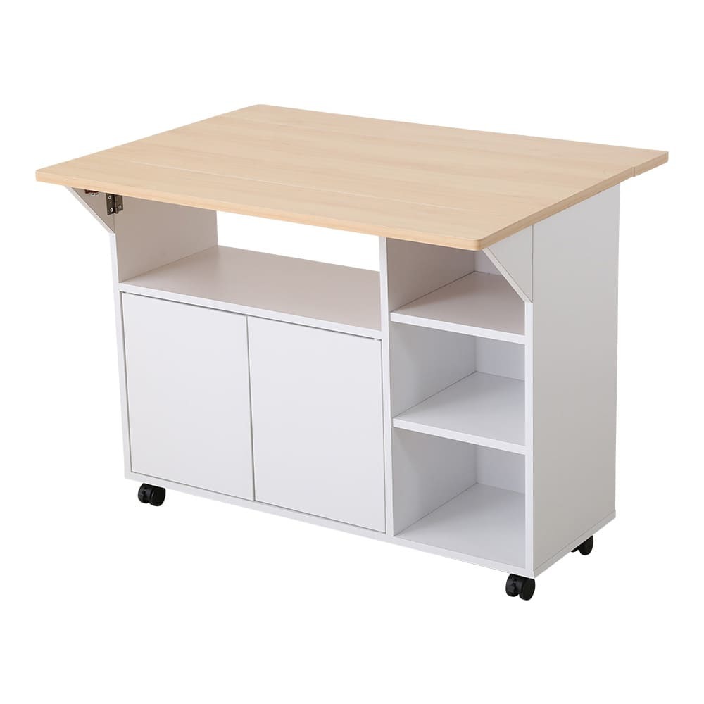 バタフライタイプのキッチンワゴン 、使い方様々でサイドテーブルやカウンターテーブルに | Chane-シャーネ- HT-CH90-NA拍卖