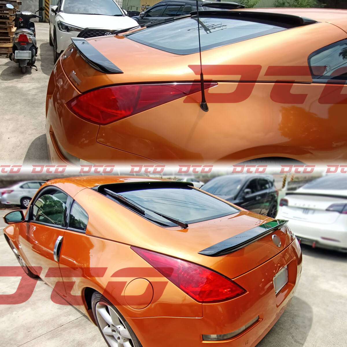 塗装込み 2003-2008 日産 フェアレディZ Z33 350Z クーペ リアスポイラー トランクスポイラー ウィング OE TYPE ABSの材質 各純正色対応拍卖