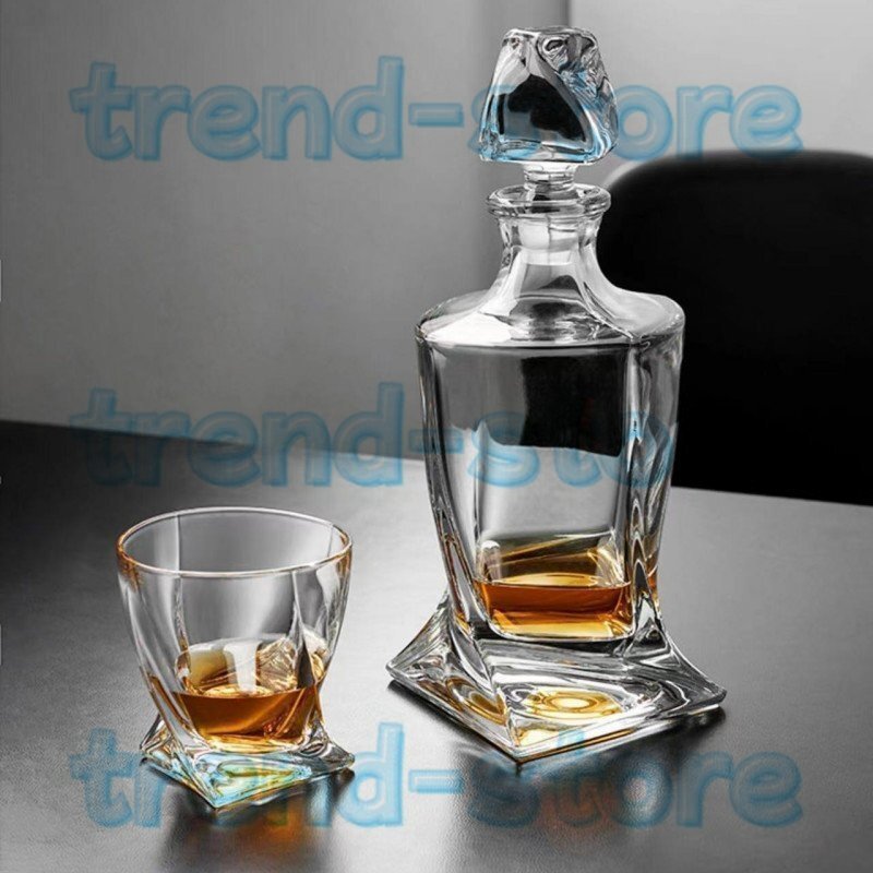 800ml ウイスキーデカンタ 酒デキャンタ ヴィンテージ風 ワイン ブランデー鉛フリー デカンタ ガラスデカンタ クリスタルデカンタ拍卖