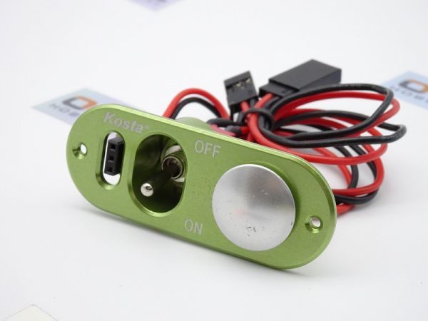 ガソリン機 充電口、給油口付メタルスイッチ 受信機用バッテリー 充電口給油口一体 大電流に対応 (A014)拍卖