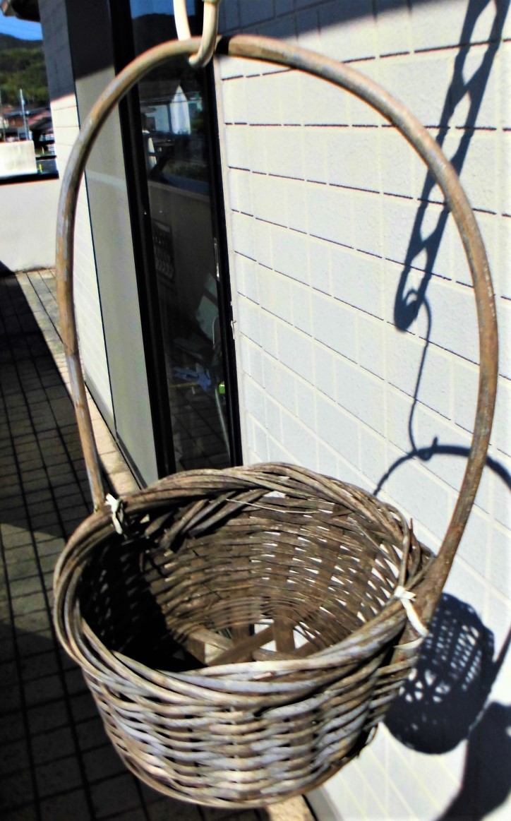 ★♪~レトロ感あふれる 蔦・竹編み吊り籠/50年前の超古物~♪★拍卖