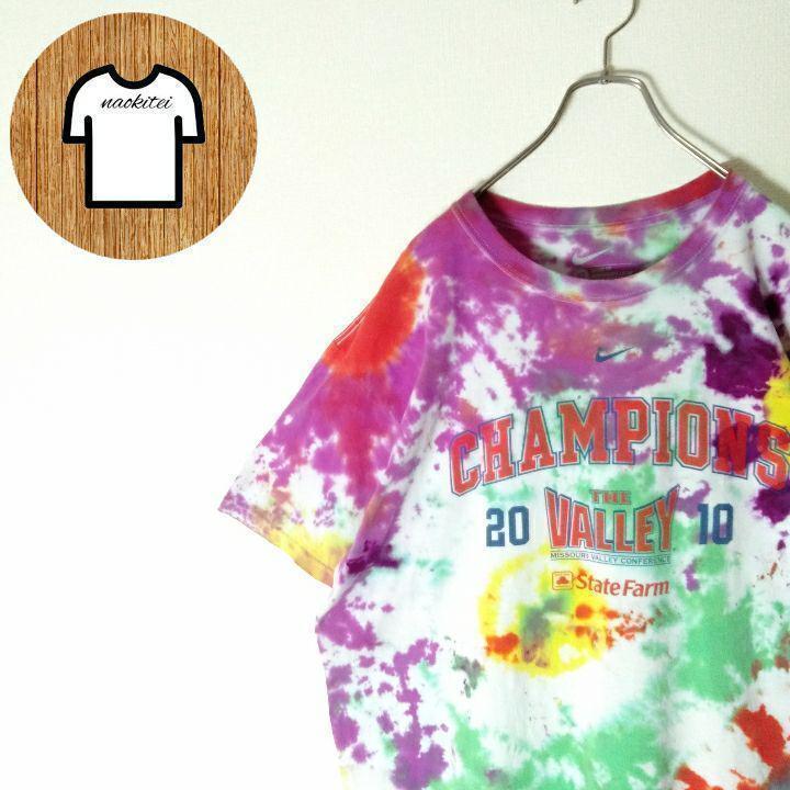 NIKE タイダイ総柄 Tシャツ 2XL 海外古着 ホンデュラス A445拍卖