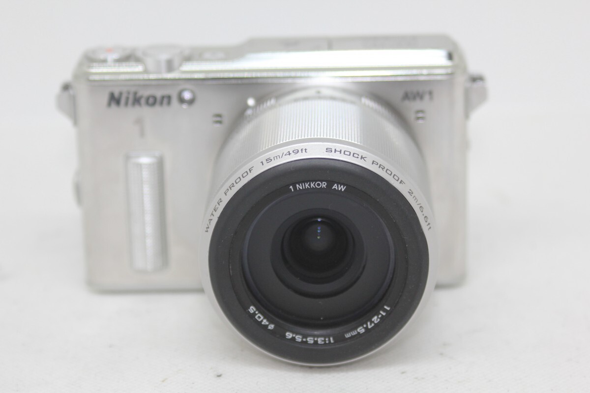 No.0093-1363/Nikon ミラーレス一眼カメラ Nikon1 AW1 防水ズームレンズキット シルバー N1AW1LKSL拍卖