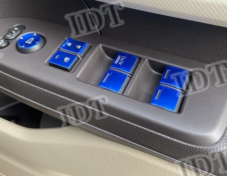 IDT N-BOX/エヌボックス カスタム アルミ パワーウインドウスイッチカバー JF3 JF4 インテリアパネル ブルー拍卖