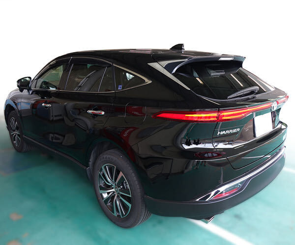 ※新型 現行型ハリアーMXU80系85系リアバックドアリアゲート鏡面メッキエアロプレートメッキガーニッシュ左右4ピース貼り付け装着拍卖