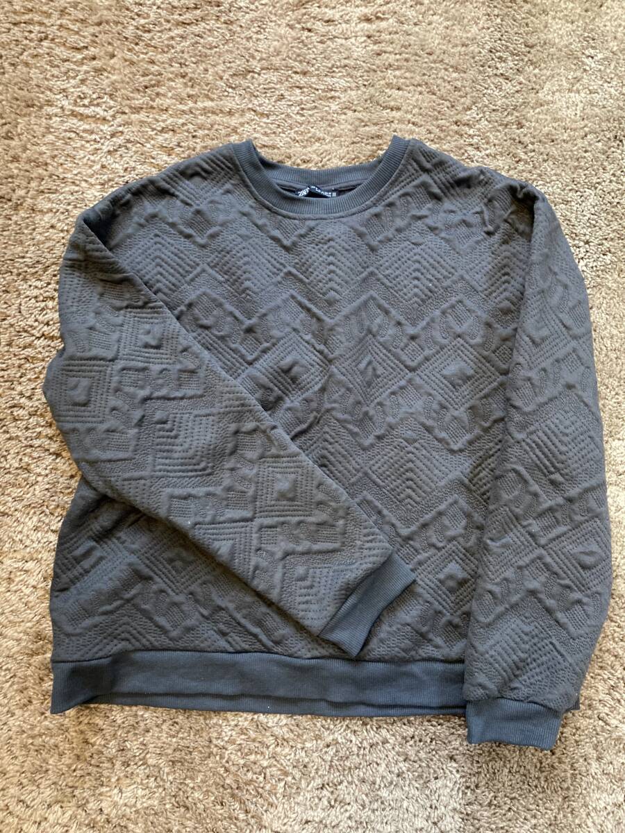 Zara ザラ キルティング スウェットシャツ トレーナー 茶 M拍卖