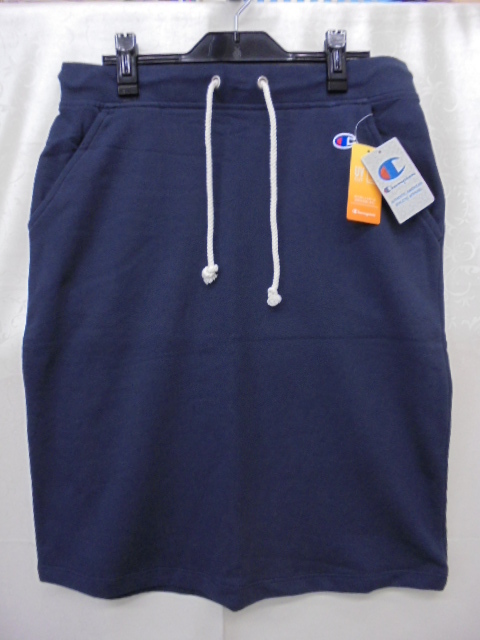 【KCM】Z-chmp-87-L★展示品★【Champion/チャンピオン】レディース スウェットスカート ミドル丈 裏毛 CW-K219 ネイビー サイズ L拍卖