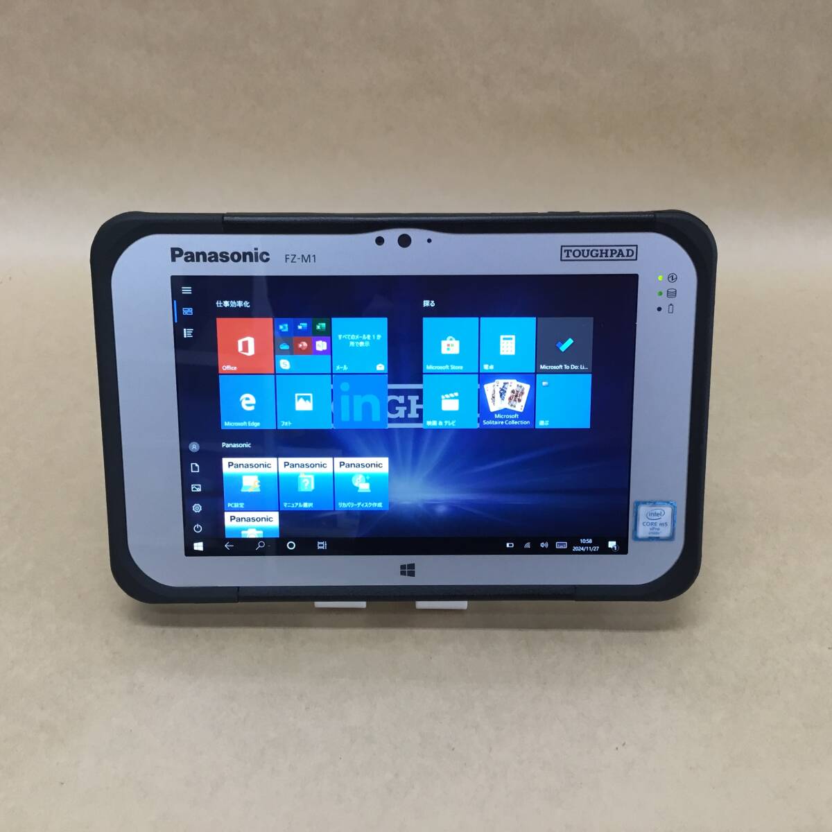 【2411122840-6】 PANASONIC タブレット TOUGHPAD FZ-M1F150JVJ COREM5(6Y57)-1.1GHZ 4GB 128GB 7インチ WIN10P 無線 BLUETOOTH カメラ拍卖