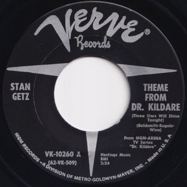 Stan Getz Theme From Dr. Kildare / Desafinado Verve US VK-10260 208127 JAZZ ジャズ レコード 7インチ 45拍卖