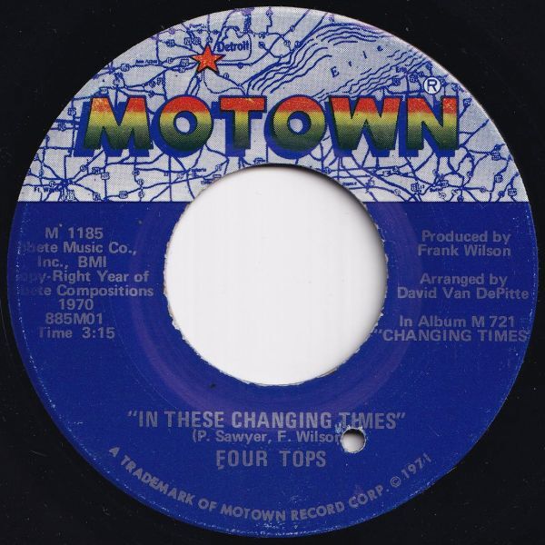 Four Tops In These Changing Times / Right Before My Eyes Motown US M 1185 208275 SOUL ソウル レコード 7インチ 45拍卖