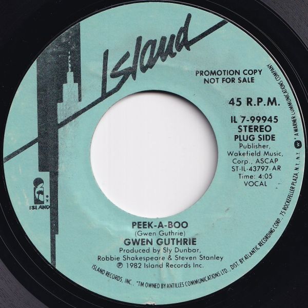 Gwen Guthrie Peek-A-Boo / (Instrumental) Island US IL 7-99945 208332 SOUL FUNK ソウル ファンク レコード 7インチ 45拍卖