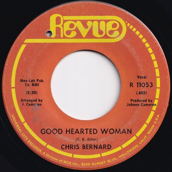 Chris Bernard Good Hearted Woman / Mother Revue US R 11053 208405 SOUL FUNK ソウル ファンク レコード 7インチ 45拍卖