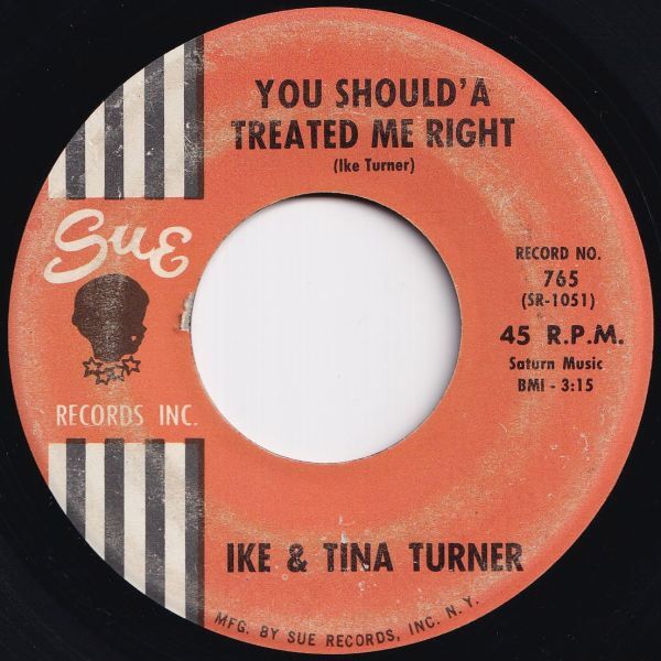 Ike & Tina Turner You Should'a Treated Me Right / Sleepless Sue US 765 208431 R&B R&R レコード 7インチ 45拍卖