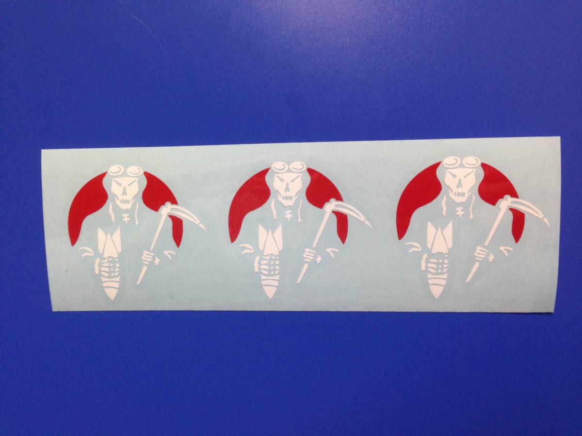 死神 ラロッカ カッティングステッカーシール ジョンソンズ666パンク punk ハードコア 携帯サイズ 3枚set拍卖