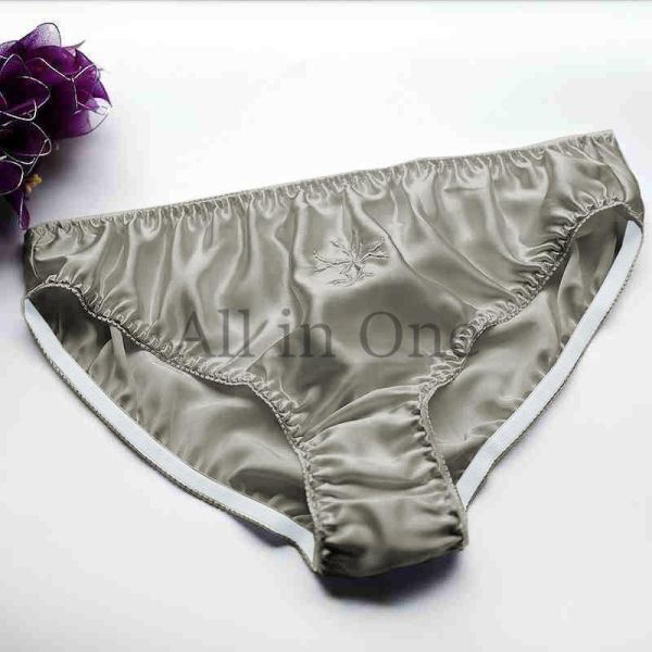 151-61-22 光沢シルク 刺繍 艶々 ショーツ【画像カラー,XLサイズ】レディース 女性 下着 ランジェリー パンツ パンティー セクシー .2拍卖