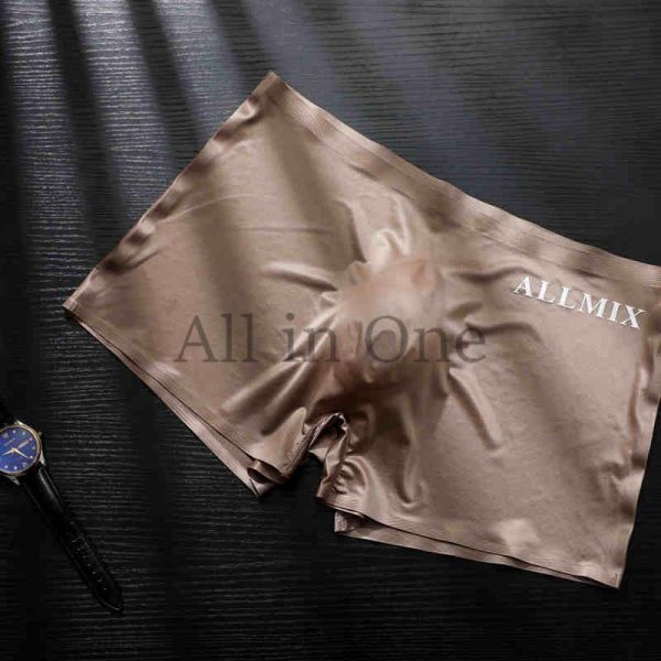 157-70-13 超光沢 メンズ ツヤ感テカリ もっこり ボクサータイプ【ブラウン,L】男性 パンツ セクシー マッチョ ゲイ アンダーウェア.2拍卖