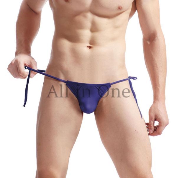 151-78-6 メンズ さらさら紐パンツ フルバック【画像カラー,フリーサイズ】男性 下着 ブリーフ ふんどし エロ パンツ アンダーウェア.3拍卖