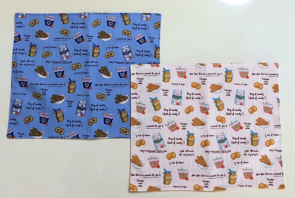 【YUWA生地】ランチョンマット 2点 スィーツ柄 E-36拍卖