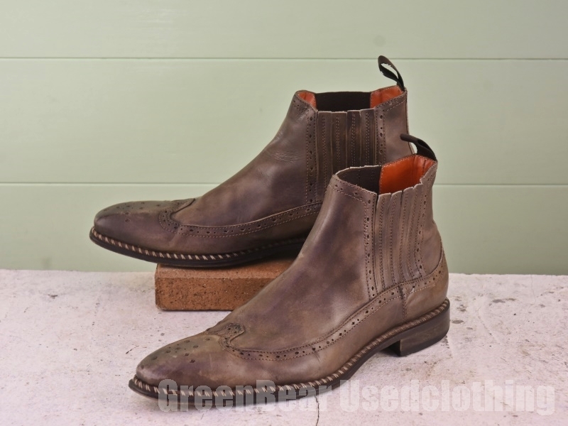 Z794 イタリア製 メンズブーツ 茶 ブラウン 43 26.5cm拍卖