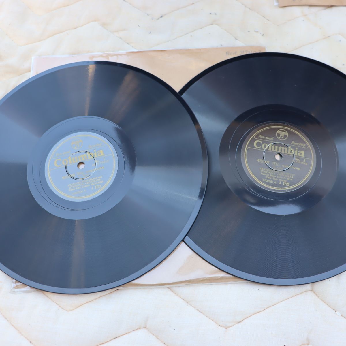 SB08/SP盤/2枚組/フランソワ・リュールマン楽団/ガストン・マルケジーニ(チェロ)/ロッシーニ:ウィリアム・テル序曲/J1721/22拍卖