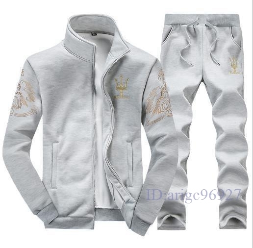 E305★ジャージ スウェット 上下セット セットアップ カジュアル ジップアップ メンズ 秋冬 厚手拍卖