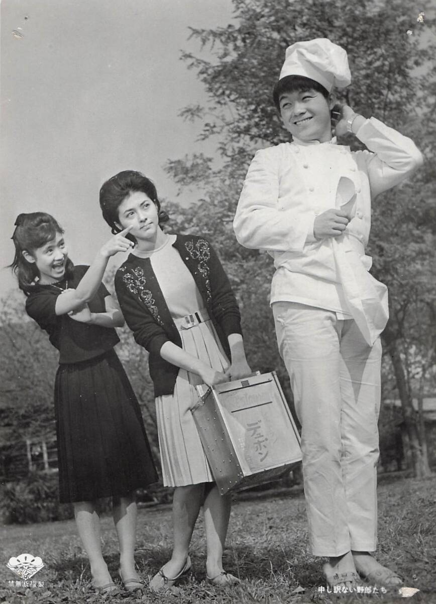 p43034『パラキンと九ちゃん 申し訳ない野郎たち』スチル 市村泰一 ダニー飯田とパラダイスキング 鰐淵晴子 坂本九 桑野みゆき拍卖