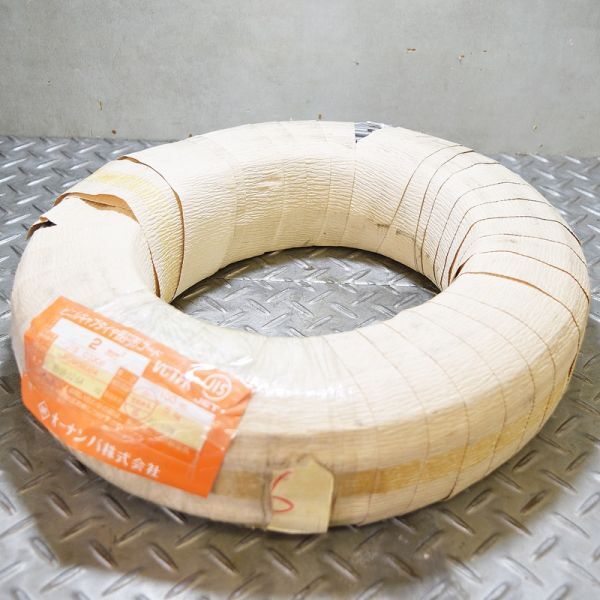 新潟発】未使用 オーナンバ ビニルキャブタイヤ長円形コード VCTFK 100m 2m㎡ 加工線材用 ONAMBA 電材 資材 小型電気機器 電源供給用 工具拍卖