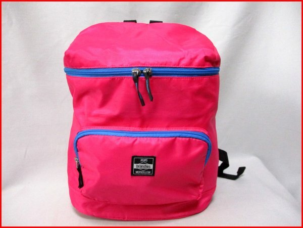 branshes/ブランシェス◇スクエアリュックサック PK 背当てメッシュクッション 肩ずり落ち防止ベルト付 H37cm拍卖