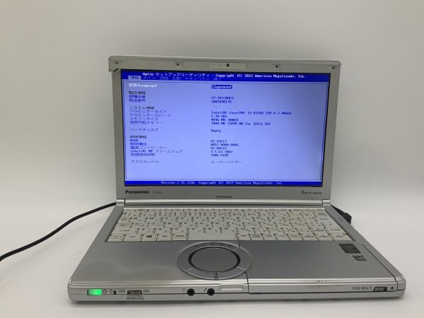 ■Panasonic Let’s note CF-SX3JDHCS ■Core i5-4310U@2.0Ghz/メモリ4GB/HDDなし/パナソニックノートパソコン【J526】拍卖