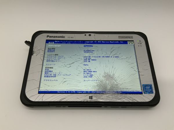 ■Panasonic 7インチ タブレット ■FZ-M1AAJ19BJ TOUGHPAD / Celeron N2807 ■ OSなし/ ストレージなし/ メモリ2GB 【T20】拍卖