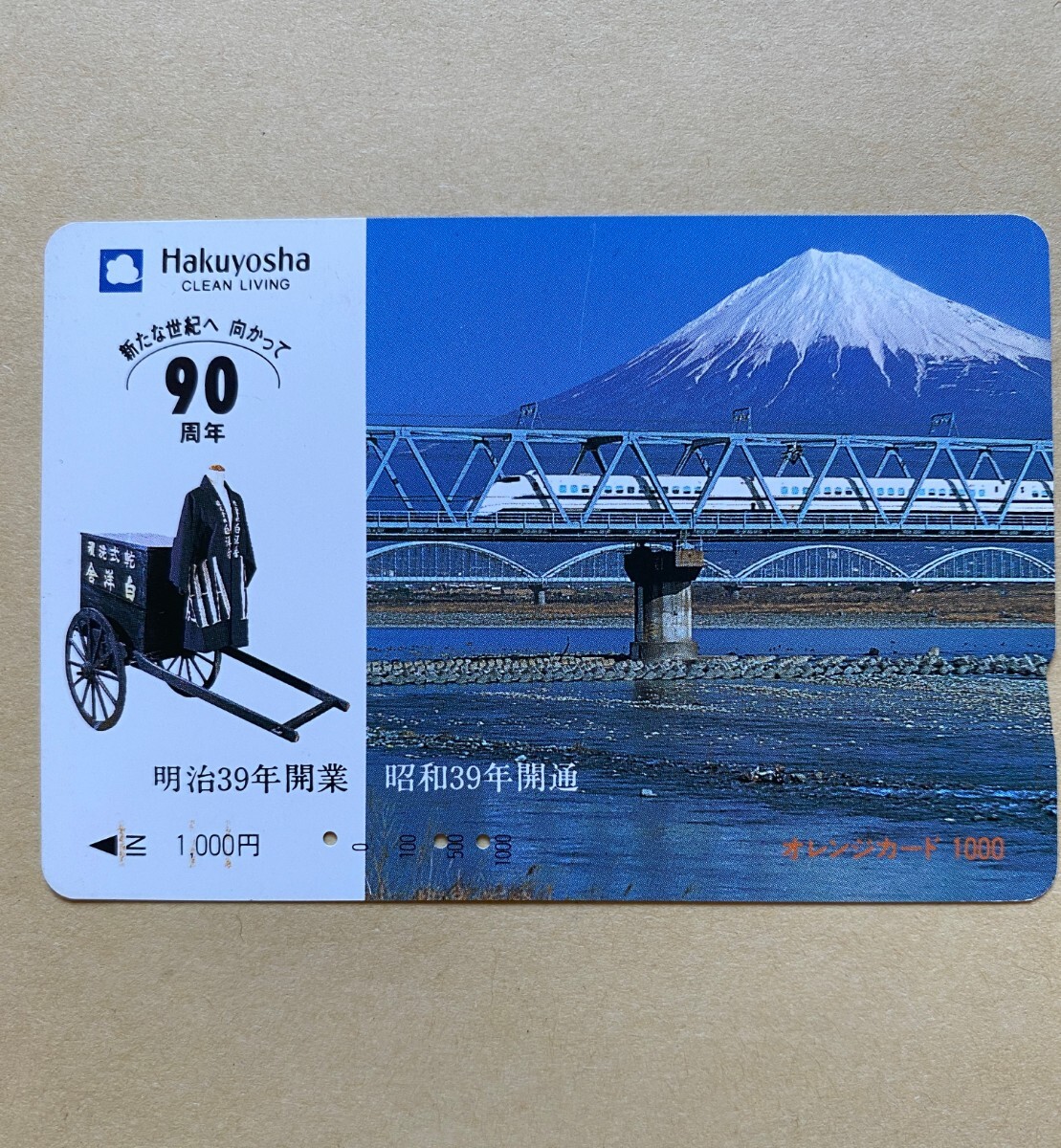 【使用済】 オレンジカード JR東日本 昭和39年開通 Hakuyosha 明治39年開業拍卖