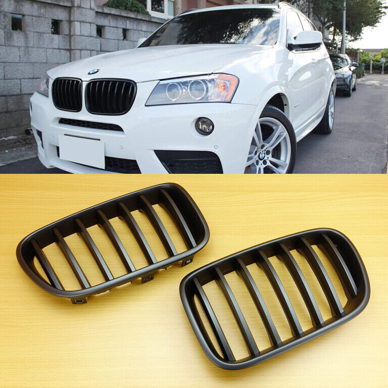 最上級品質▲BMW X3シリーズ F25 前期 2011-2013 艶消し黒 シングルバー Pルック フロントグリル セット ABS製拍卖