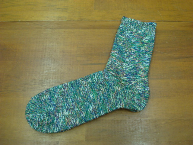 新品Mauna Kea(マウナケア)ソックス 裏出しツイスター杢 MENS 112157 Green拍卖