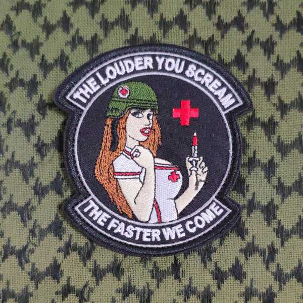 医療兵 女 針 刺繍パッチ ワッペン ベルクロ サバゲー ワッペン ベルクロ サバゲー 拍卖