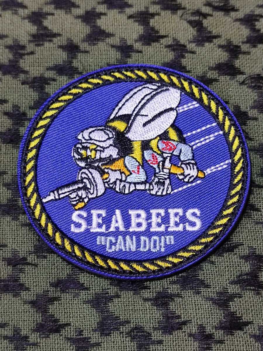 seabees 刺繍 パッチ ワッペン ベルクロ サバゲー ワッペン ベルクロ サバゲー 拍卖