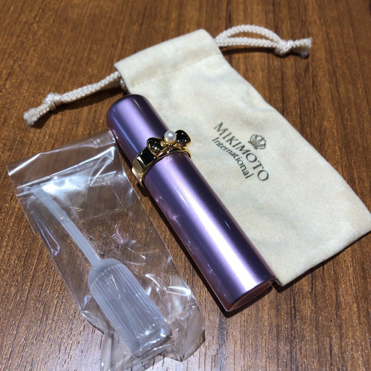 〈送料無料〉ミキモト アトマイザー リボン ピンク スプレー式 真珠 パール 除菌スプレー 香水 詰替拍卖