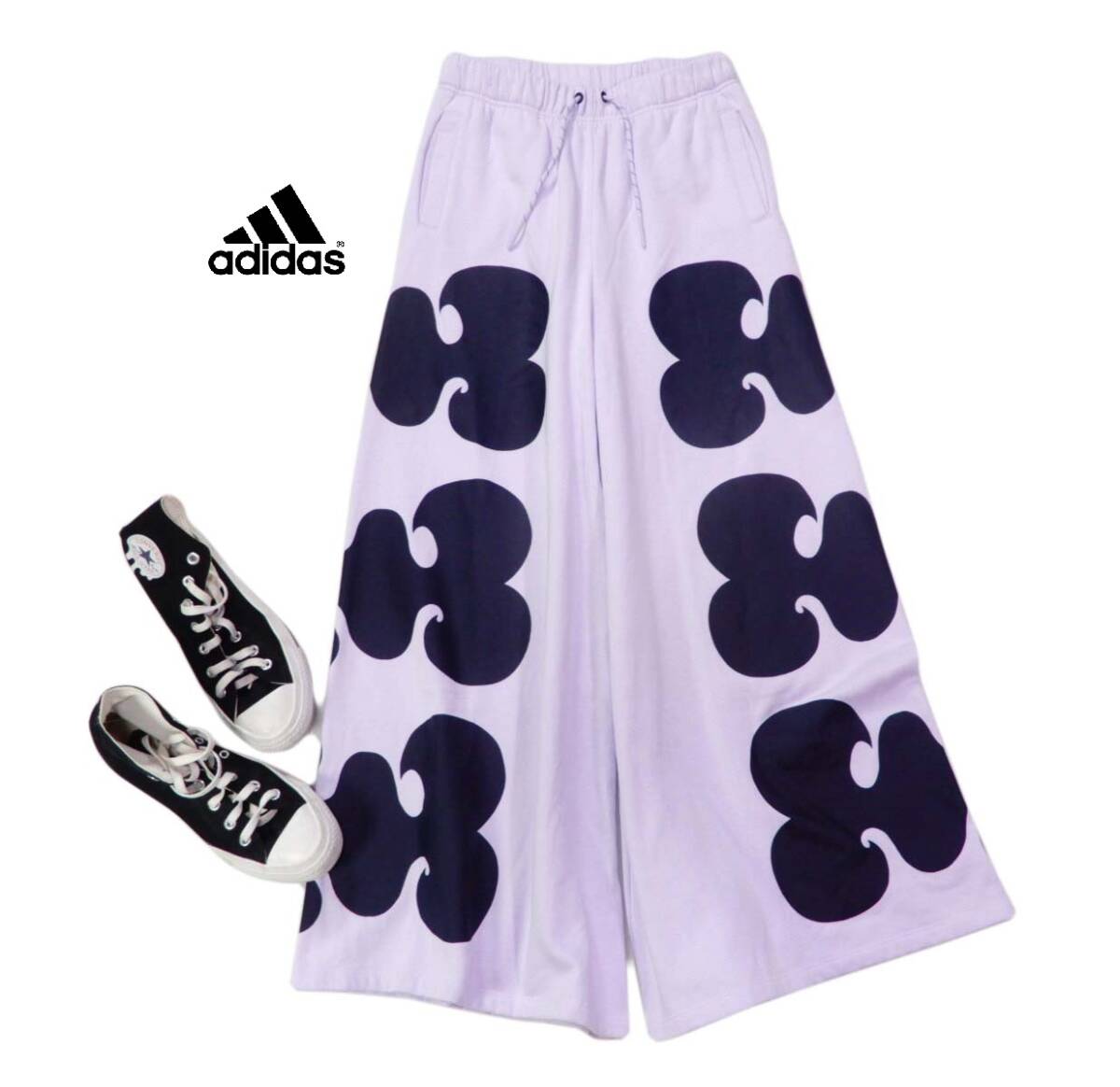 アディダス マリメッコ adidas pakaian adidas 可愛い☆裏毛 ワイドパンツ S拍卖