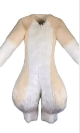 着ぐるみ ケモノ体 クリーム Bタイプ 全身 ケモノ ファースーツ ぬいぐるみ コスプレ コスチューム拍卖