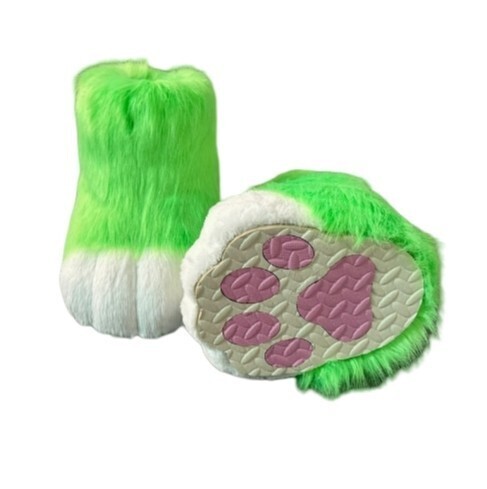 着ぐるみ ケモノ足 緑 Mサイズ 22.5~24CM ケモノ脚 ファースーツ ケモノ fursuit ぬいぐるみ コスプレ コスチューム kigurumi拍卖