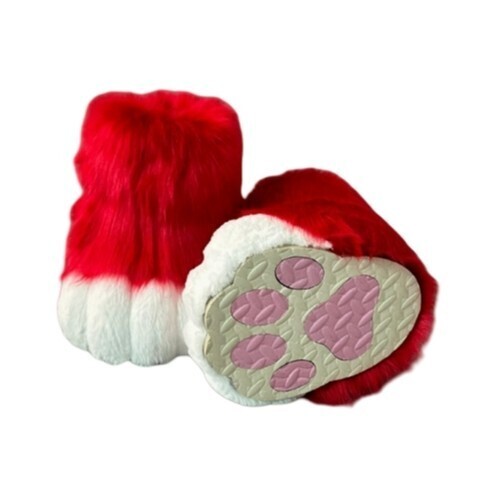 着ぐるみ ケモノ足 赤 Mサイズ 22.5~24CM ケモノ脚 ファースーツ ケモノ fursuit ぬいぐるみ コスプレ コスチューム kigurumi拍卖