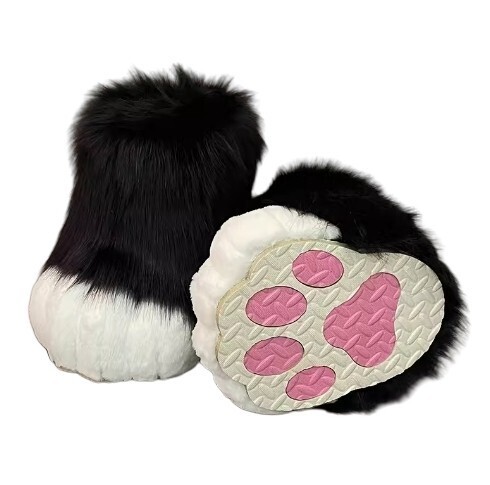 着ぐるみ ケモノ足 黒 Lサイズ 24.5~27CM ケモノ脚 ファースーツ ケモノ fursuit ぬいぐるみ コスプレ コスチューム kigurumi拍卖