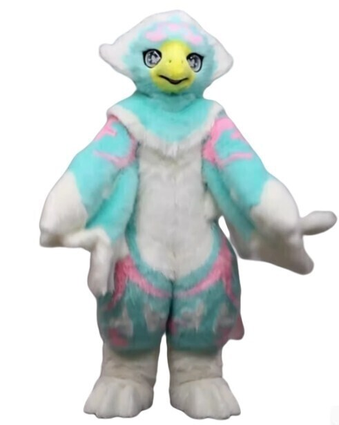 着ぐるみ フルスーツ 鳥 小さめ ミント色 ケモノ体 全身 ケモノ ファースーツ ぬいぐるみ コスプレ コスチューム拍卖