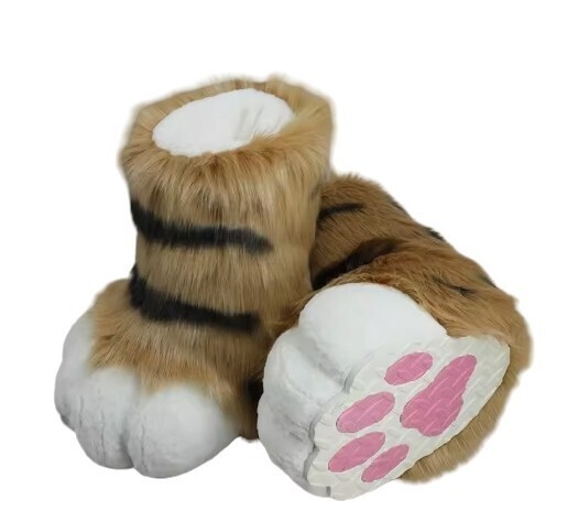 着ぐるみ ケモノ足 トラ Aタイプ フリーサイズ ケモノ脚 ファースーツ ケモノ fursuit ぬいぐるみ コスプレ コスチューム kigurumi拍卖